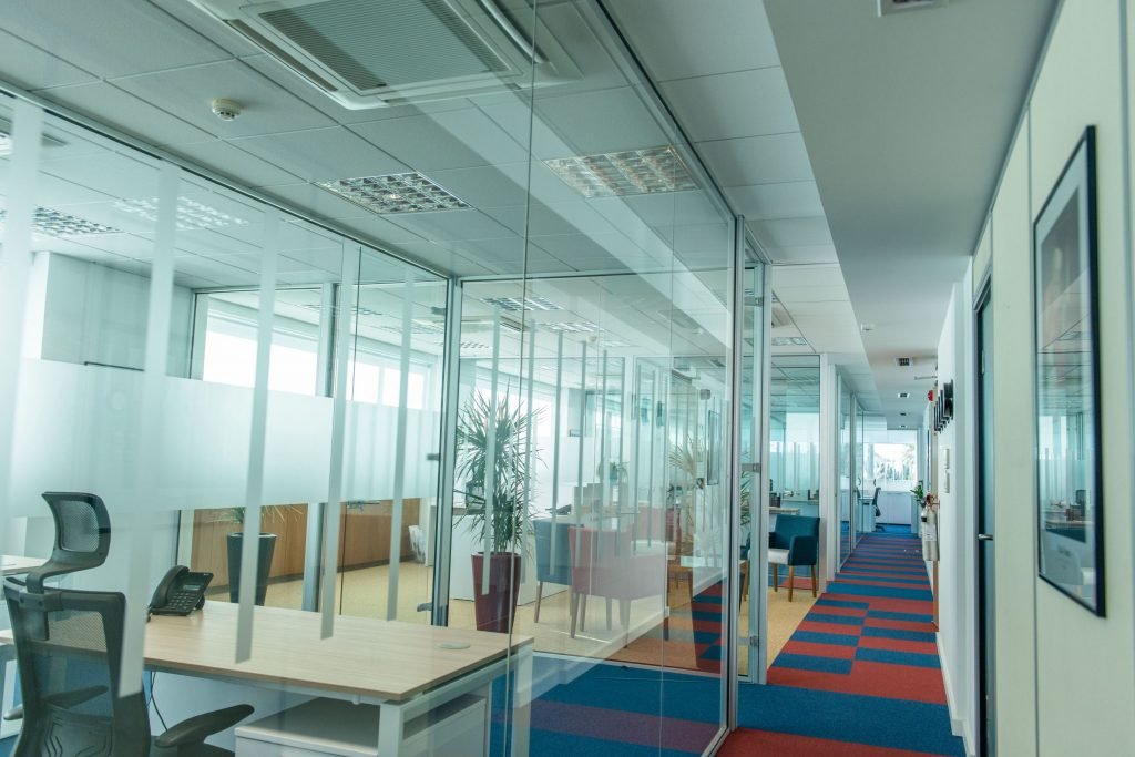Virtual office corridor